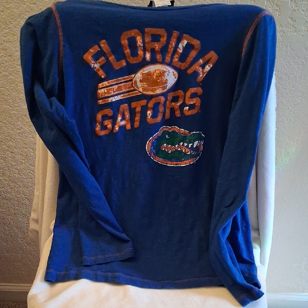 5th & Ocean Blue Tee with Orange Trim